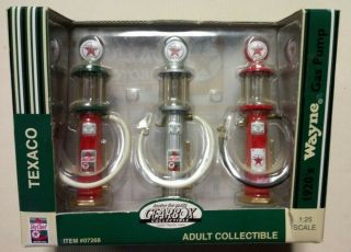 Limited Edition Set Of 3 Gearbox Texaco Gas Pump -