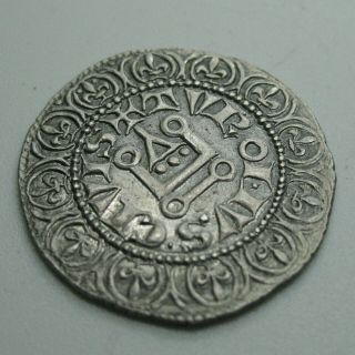 Medieval France,  Crusader Cross Coin,  1200 - 1300 Ad Silver,  Knight Templar