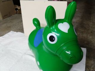 GYMNIC Rody Horse green - but in.  Minor paint scrapes. 3