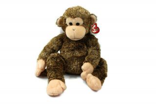 Ty Beanie Baby Buddies Bonsai The Chimpanzee Monkey Brown Fuzzy Plush 2003