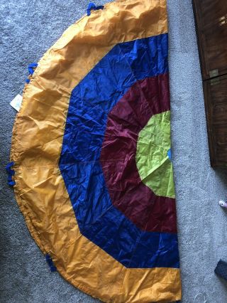 Gymboree Play Parachute Playchute 10 Ft Multicolor Handles Carrying Bag