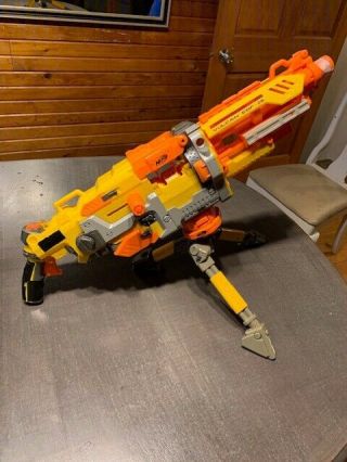 Nerf Vulcan Ebf - 25 With Tripod With Chain Belt Ammo And Box