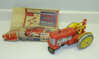 Vintage Marx Plastic Tricky Tommy Tractor Toy W/box