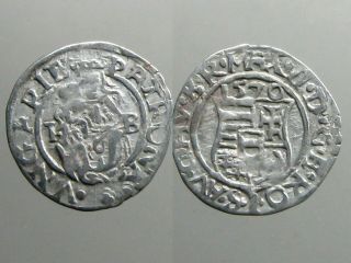 Maximilian Ii Hungary Ar Denar_dated 1570 Ad_madonna/child_1st Dated Coins
