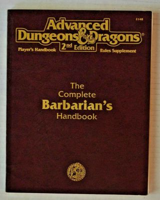 Ad&d 2nd Edition The Complete Barbarian 