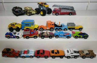 Vtg Micro Machines Road Champs Etc Mixed Vehicles Tanks Monster Truck Fire