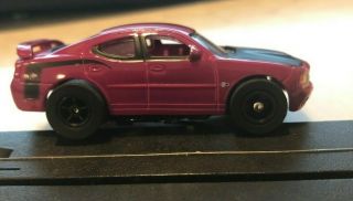 Auto World X - Traction Purple W/black Dodge Charger Ho Slot Car