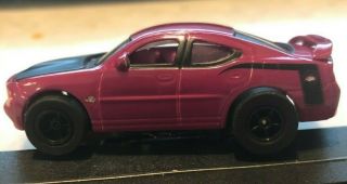Auto World X - Traction Purple w/Black Dodge Charger HO Slot Car 2