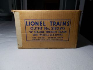 2183ws Lionel 1952 Freight Set Box Only