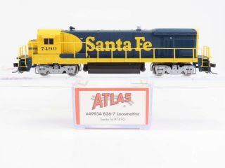 N Scale Atlas 49934 Atsf Santa Fe B36 - 7 Diesel Locomotive 7490 Dcc Ready