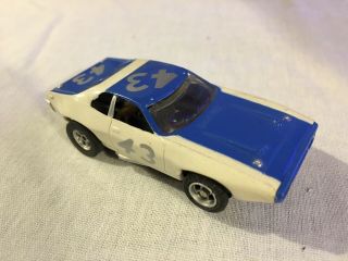 1970s Aurora Afx Slot Car 43 Richard Petty Plymouth Roadrunner Stocker Blue