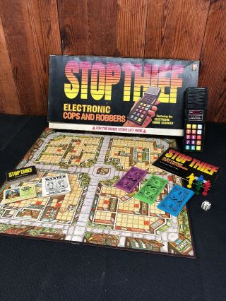 Stop Thief Electronic Cops And Robbers Vintage Board Game 1979 Parker Brothers