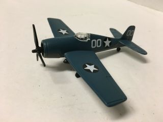 Vintage F6f Hellcat Diecast Model Airplane Us Navy Midway Pacific Wwii Fighter
