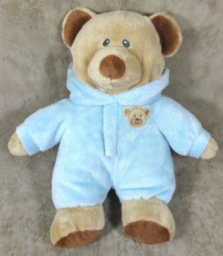 Ty Pluffies Plush Baby Bear Blue 2015 Light Brown Teddy Bear In Blue Pajamas Pj