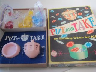 Vintage 1956 Schaper Put And Take Game Complete Exc Spin Win Set Exc