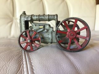 Vtg Arcade Cast Iron Fordson Tractor 5.  5 " Metal Tires
