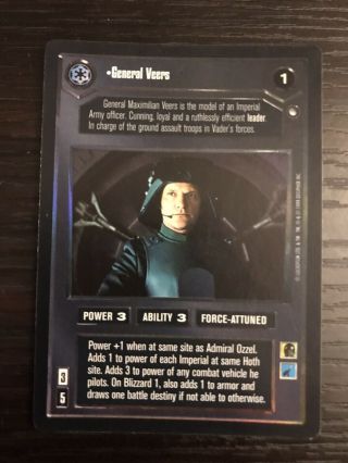 General Veers - Foil - Reflections - Star Wars Ccg Swccg Very Good