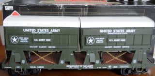 G Gauge - Aristo Craft 46520 Us Army Fort Eustis Military Railroad Piggyback Flat