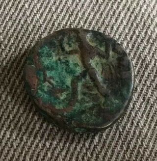 Ancient North Indian Bronze Coin Kanishka I Kushan Empire God Oado