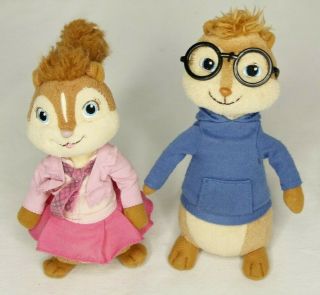 Ty Beanie Babies Alvin Chipmunks Simon Chipette Brittany 7 " Plush Stuffed Animal