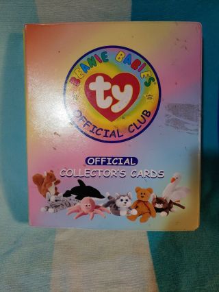 Beanie Babies Club Ty Official Collectors Book & Cards Massive Amount