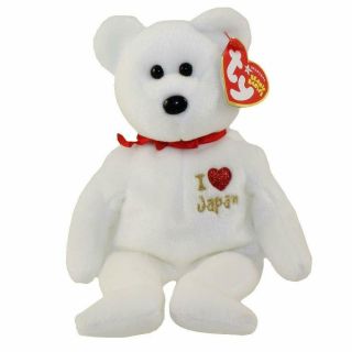 Ty Beanie Baby Japan I Love - Mwmt (bear Japan Country Exclusive 2004)