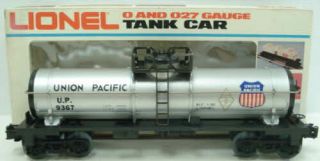 Lionel 6 - 9367 Union Pacific Single Dome Tank Car Farr 2 Ex/box