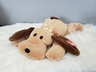 Woof Pillow Pals Brown Dog Puppy Ty Plush Stuffed Animal Baby Buddy