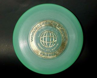 Wham - O Frisbee Brand Flying Disc Lt.  Green Translucent World Class 97g 1980