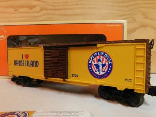Lionel Train I Love Ri Rhode Island Railroad Freight Box Car 6 - 19971