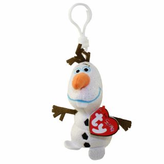 Ty Beanie Baby - Olaf Snowman (disney Frozen) (plastic Key Clip - 5 Inch) - Mwmt