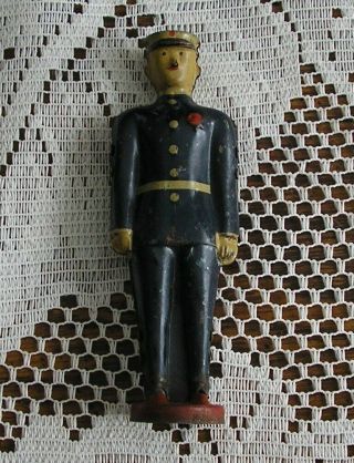 Tin Lithograph Police Officer Toy,  Vintage Antique