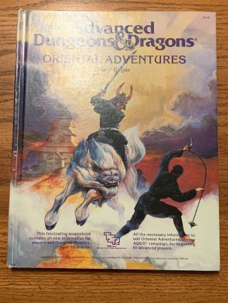 Vintage 1985 Official Advanced Dungeons & Dragons Oriental Adventures 2018