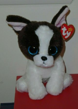 2019 Release Ty Beanie Baby Portia The Boston Terrier Dog (6 Inch) In Hand