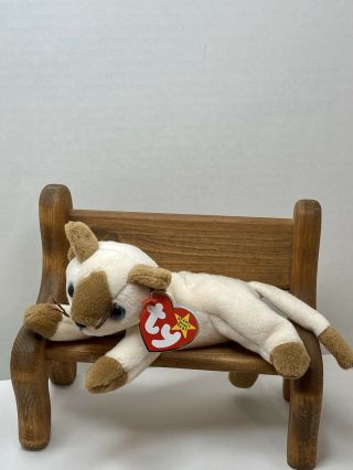Ty Beanie Baby Snip The Cat With Style Tag Retired Dob: October 22nd,  1996 Pvc