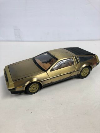 Sun Star 1/18 1981 Dmc De Lorean Gold Edition Diecast Car Back To The Future S22