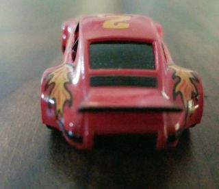 Vintage Life Like HO Scale Red w/ Flames 2 Porsche Carrera Slot Car 9760 EX 2