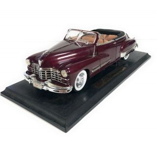 1947 Cadillac Series 62 Convertible Black 1/18 Scale Diecast Model Car By Arso