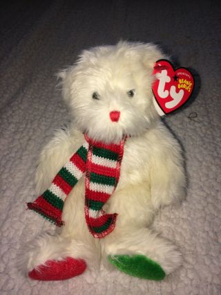 Mwmt Ty Beanie Baby - Muffler Christmas Bear 2005 Internet Exclusive Rare