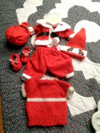 Ty Gear For Beanie Kids Doll Clothes Outfit Set - Santa,  Sweater 8 Pc.