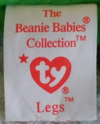 Legs the Frog,  Ty Beanie Baby,  1993, 3
