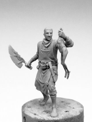 30mm Resin Kingdom Death Male Chef Unpainted Only Figure Wh288