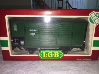 Lehmann Gross Bahn Lgb 4135 S Green Box Car W/sound G - Scale Retail $198