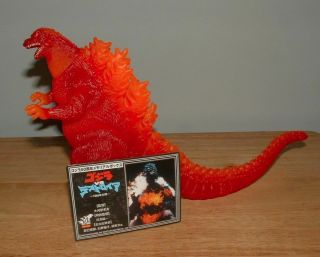2005 Bandai 6 " 1995 Godzilla Vinyl With Card 50th Anniversary Memorial Box