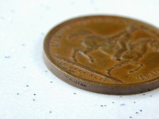 Antique French France 19 Century Bronze Table Medal 3