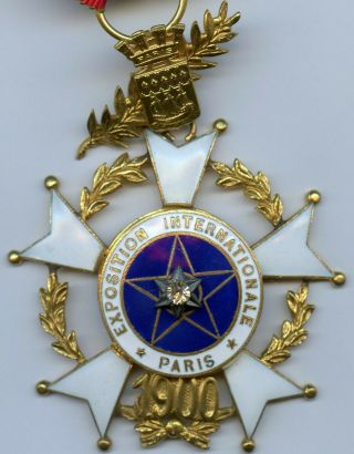 France Exhibition Exposition Internationale Paris 1900 Award Enamel Medal