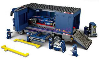Sluban B0357 Formula Blue Racing Car Transporter Building Block Assembled Toy 3