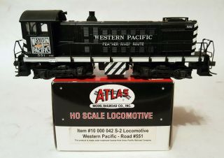 Atlas 10 000 042 Ho Scale S - 2 Diesel Locomotive Western Pacific Wp 551 W/ Box