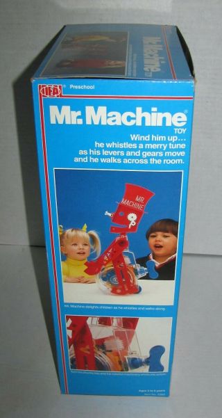 Rare 1987 Ideal Mr Machine Windup Walking Toy Robot Box Only 2