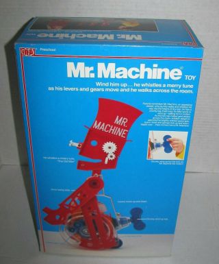 Rare 1987 Ideal Mr Machine Windup Walking Toy Robot Box Only 3